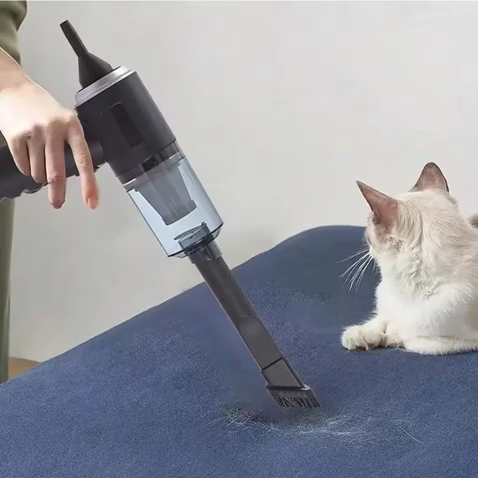 1PC Wireless Vacuum Cleaner 120W High Power Black Dual Use for Home And Car Powerful Portable Handheld Vacuum