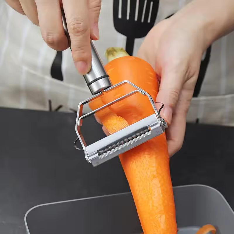 Multifunctional Stainless Steel Julienne Peeler & Vegetable Slicer for Potato, Carrot & Cucumber