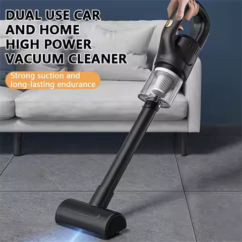 1PC Wireless Vacuum Cleaner 120W High Power Black Dual Use for Home And Car Powerful Portable Handheld Vacuum